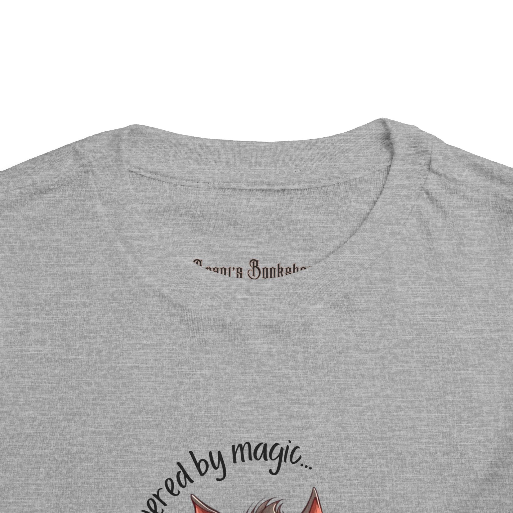 Toddler Tee — "Bragi's Bookshelf" Whimsical Reading Illustration