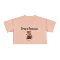 Bookish Crop Tee — “My real life is on pause” Cute Cheeky Relaxed Crop Shirt