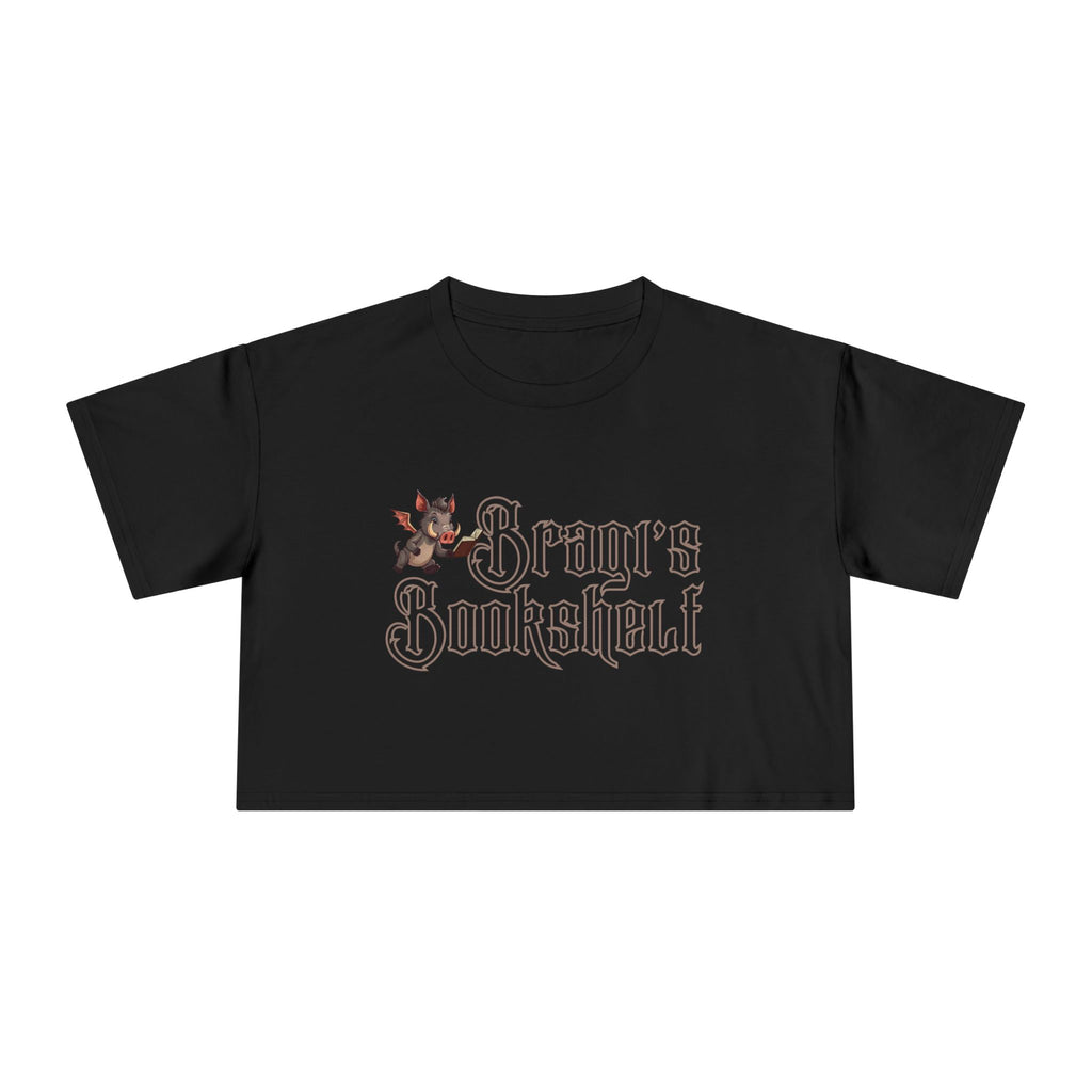Bragi's Bookshelf Logo Crop Tee — Cute Relaxed Crop Shirt