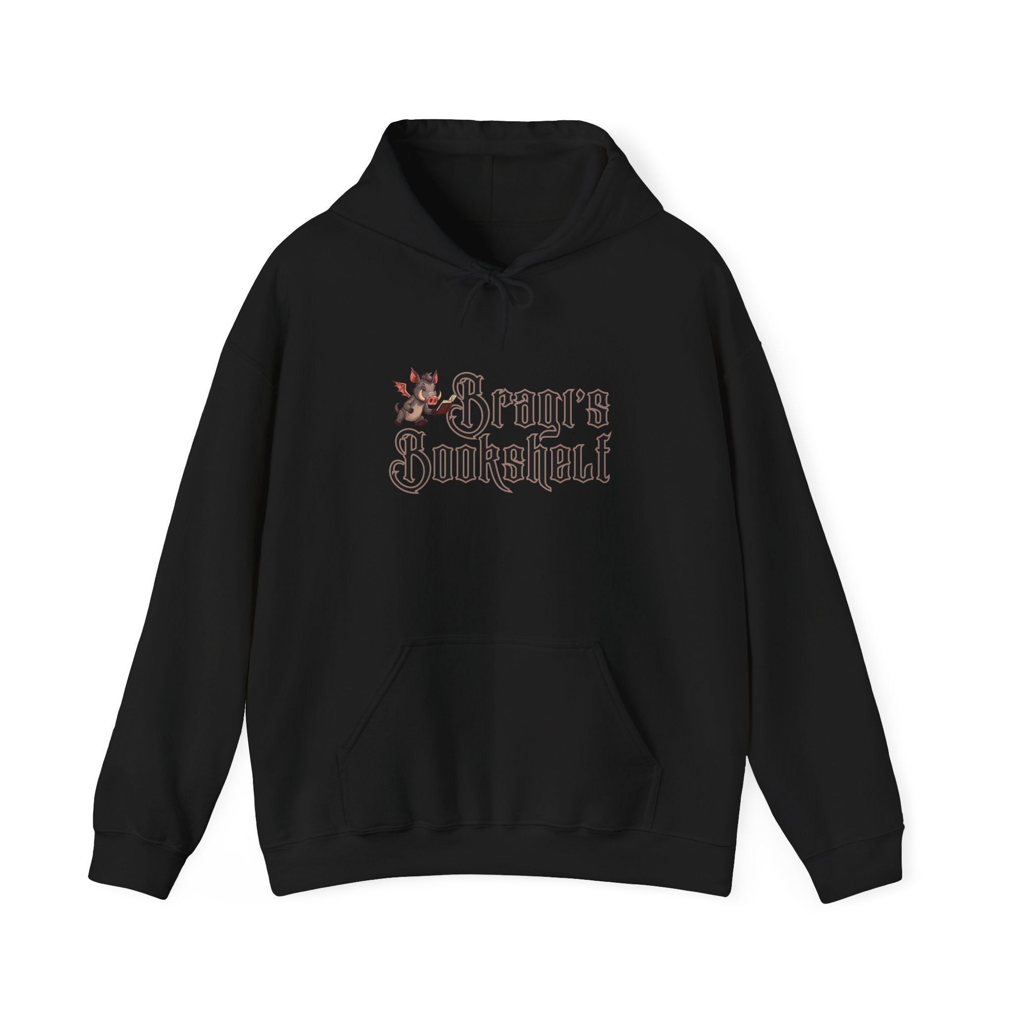 Fantasy Bookstore Hoodie — 'Bragi's Bookshelf' Logo