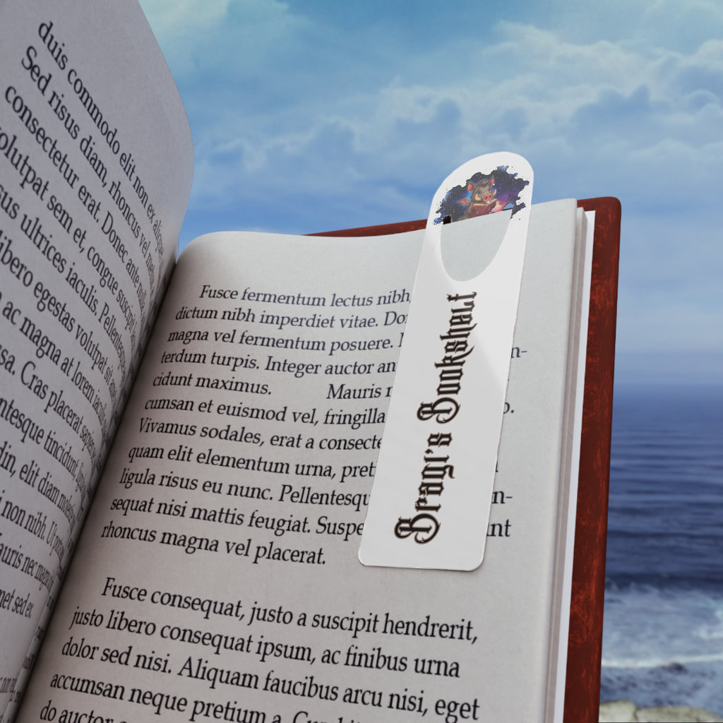 White Metal Bragi's Bookshelf Bookmark
