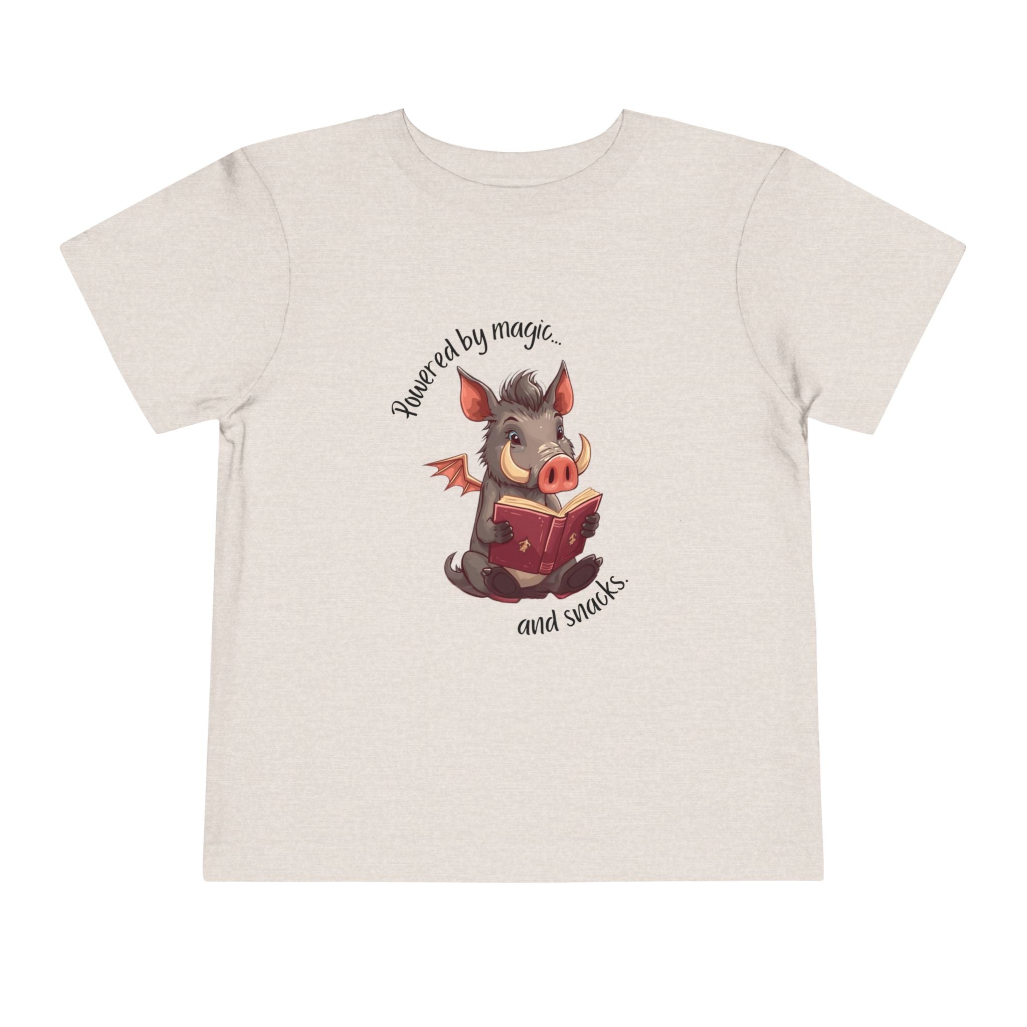 Toddler Tee — "Bragi's Bookshelf" Whimsical Reading Illustration