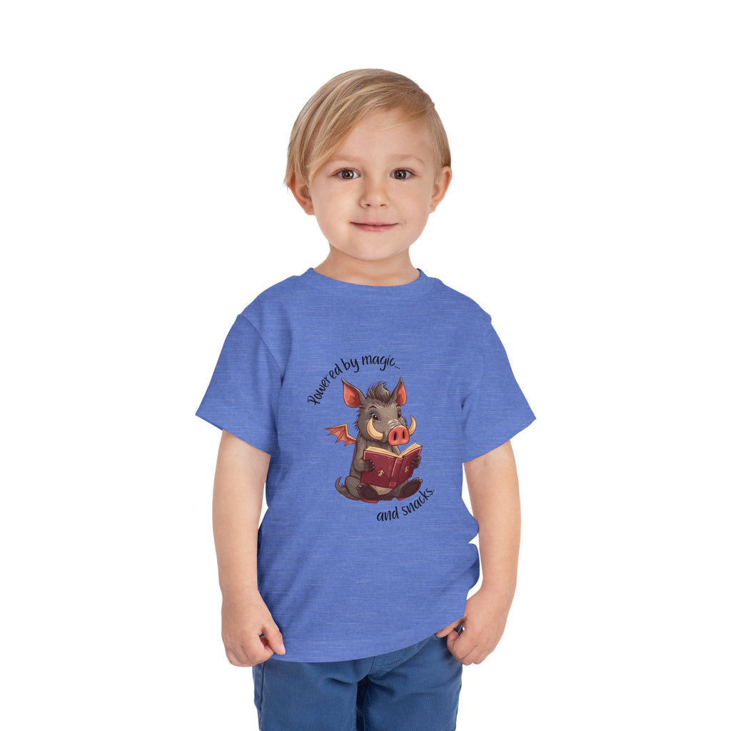 Toddler Tee — "Bragi's Bookshelf" Whimsical Reading Illustration