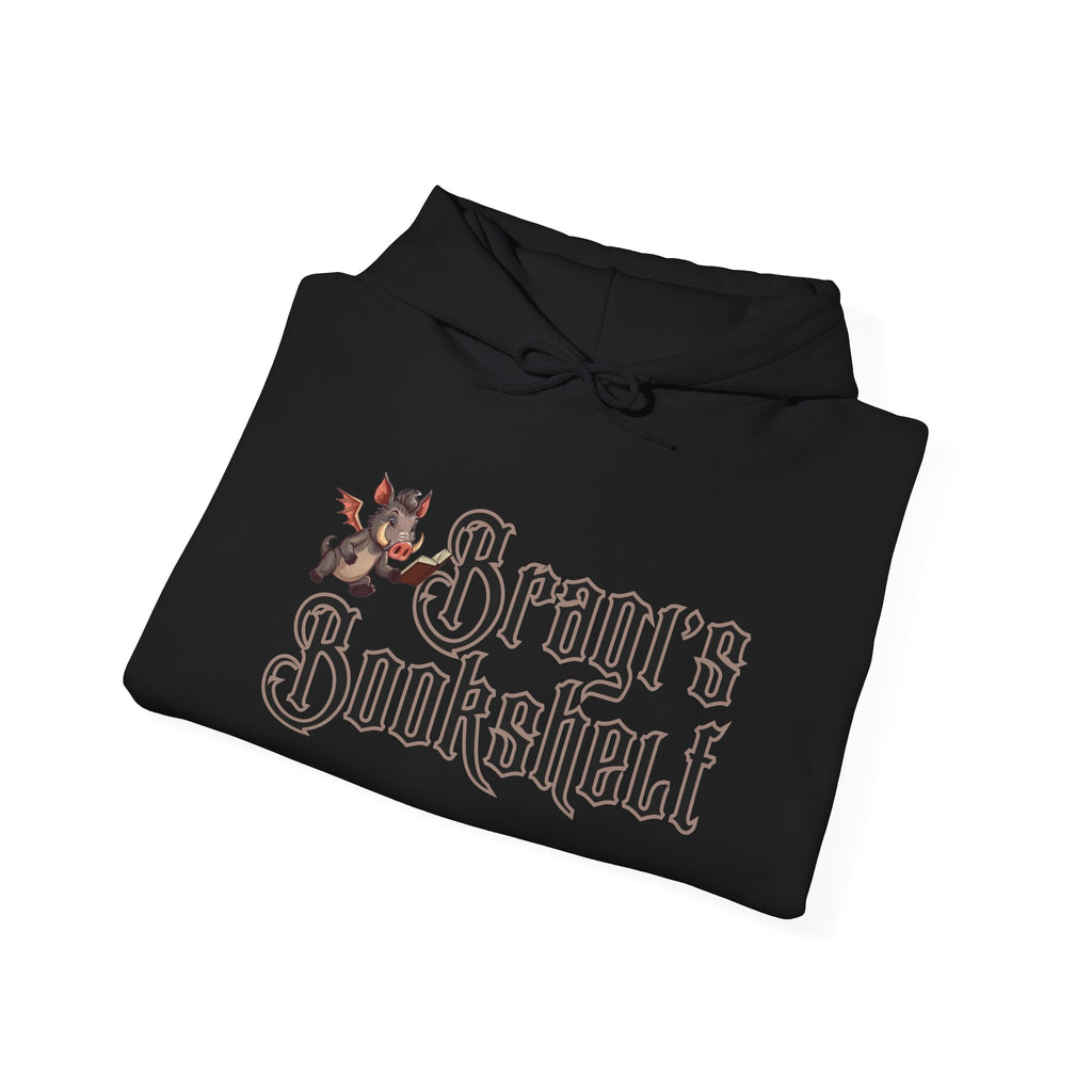 Fantasy Bookstore Hoodie — 'Bragi's Bookshelf' Logo