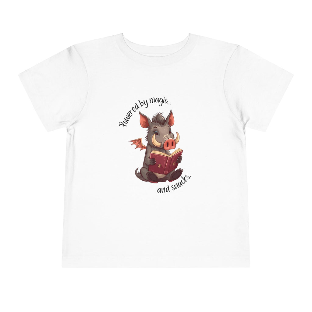 Toddler Tee — "Bragi's Bookshelf" Whimsical Reading Illustration