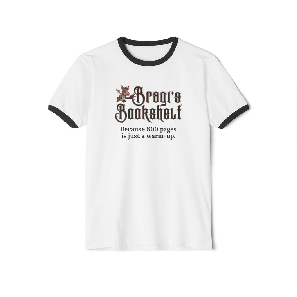 Book Ringer T‑Shirt — “Because 800 pages is just a warm‑up”