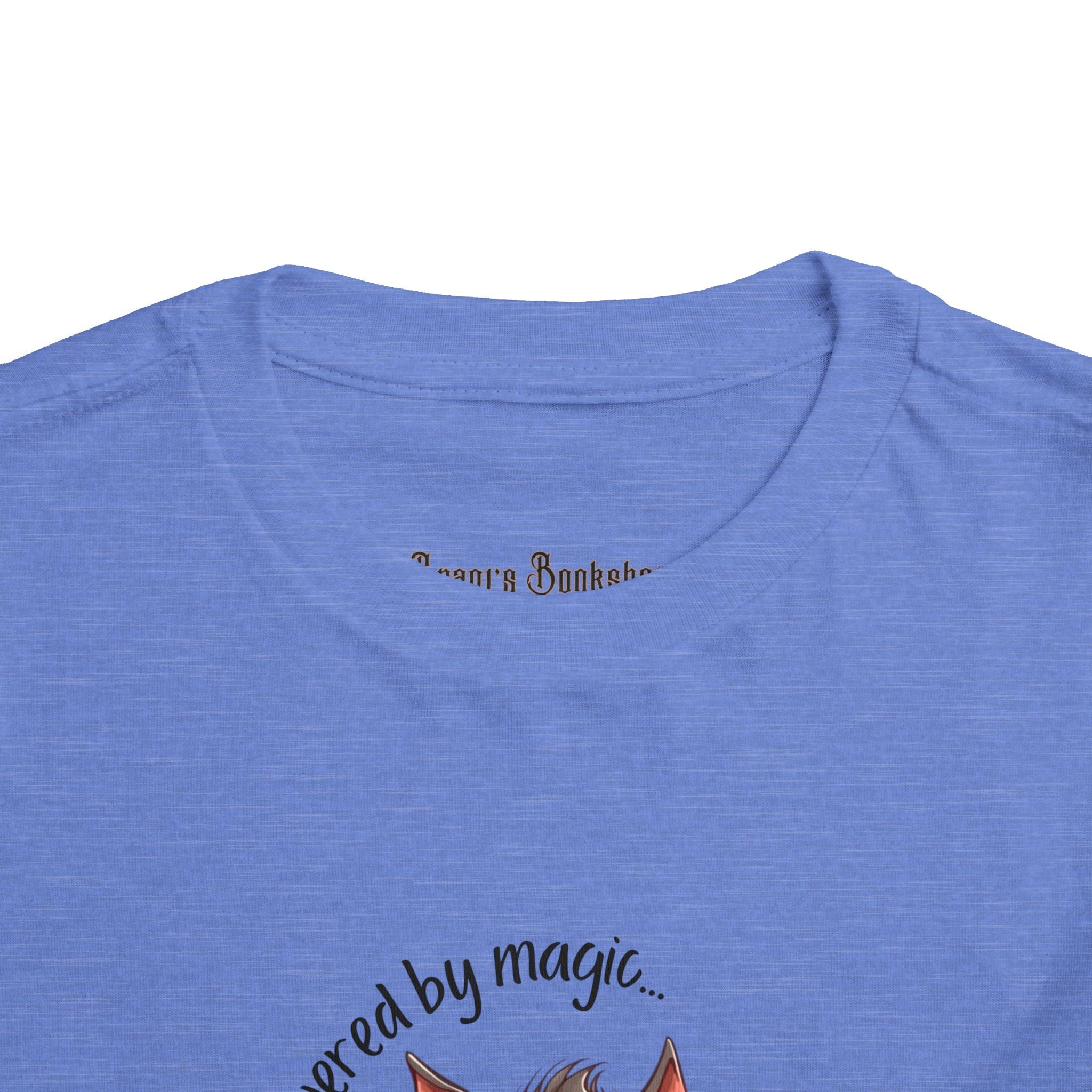 Toddler Tee — "Bragi's Bookshelf" Whimsical Reading Illustration