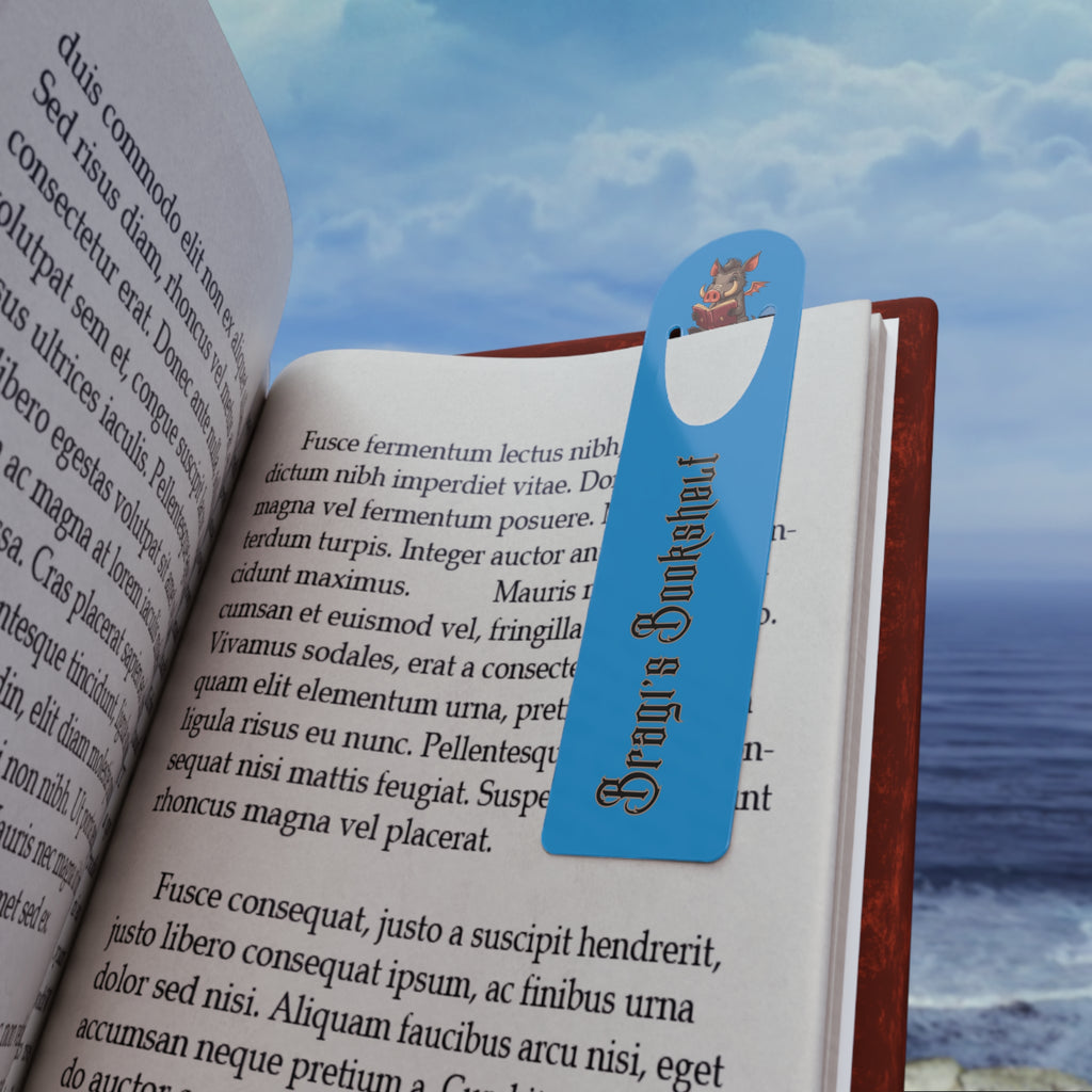 Blue Metal Bragi's Bookshelf Bookmark