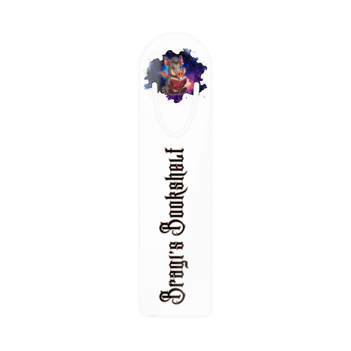 White Metal Bragi's Bookshelf Bookmark