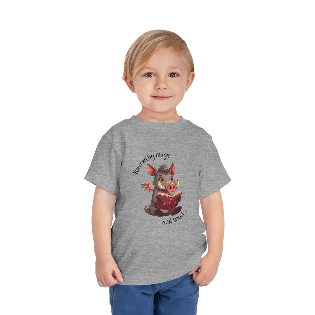 Toddler Tee — "Bragi's Bookshelf" Whimsical Reading Illustration