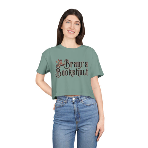 Bragi's Bookshelf Logo Crop Tee — Cute Relaxed Crop Shirt