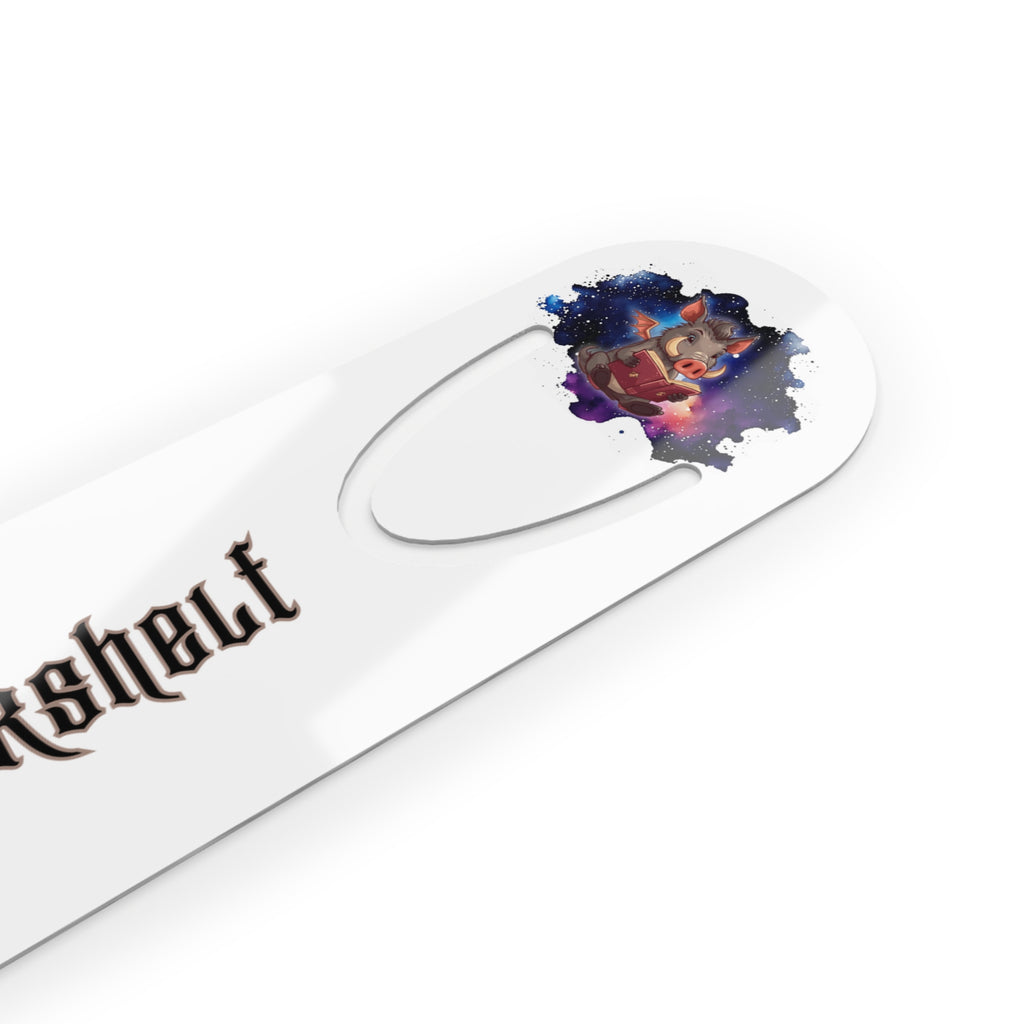 White Metal Bragi's Bookshelf Bookmark