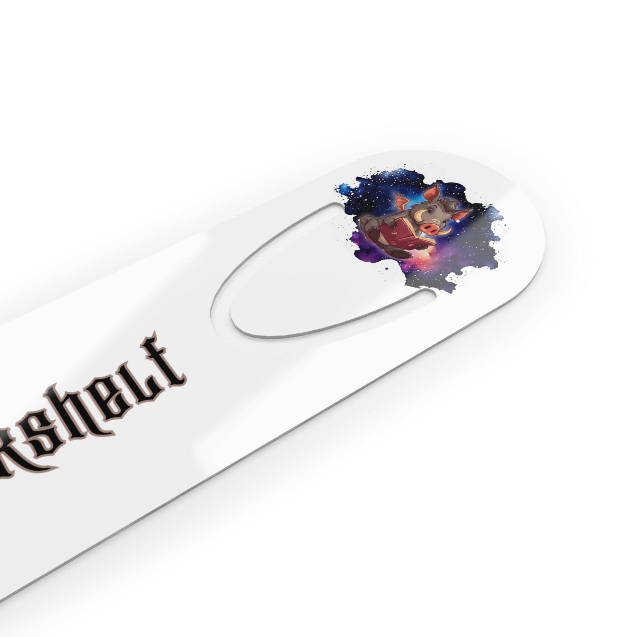White Metal Bragi's Bookshelf Bookmark