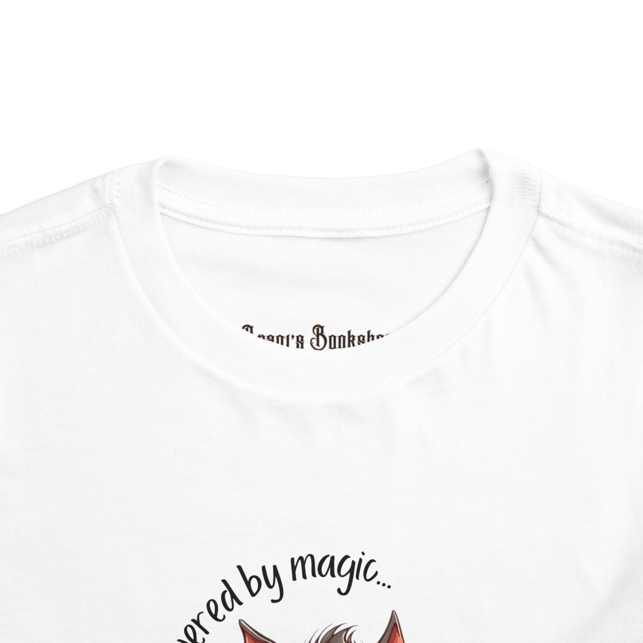 Toddler Tee — "Bragi's Bookshelf" Whimsical Reading Illustration