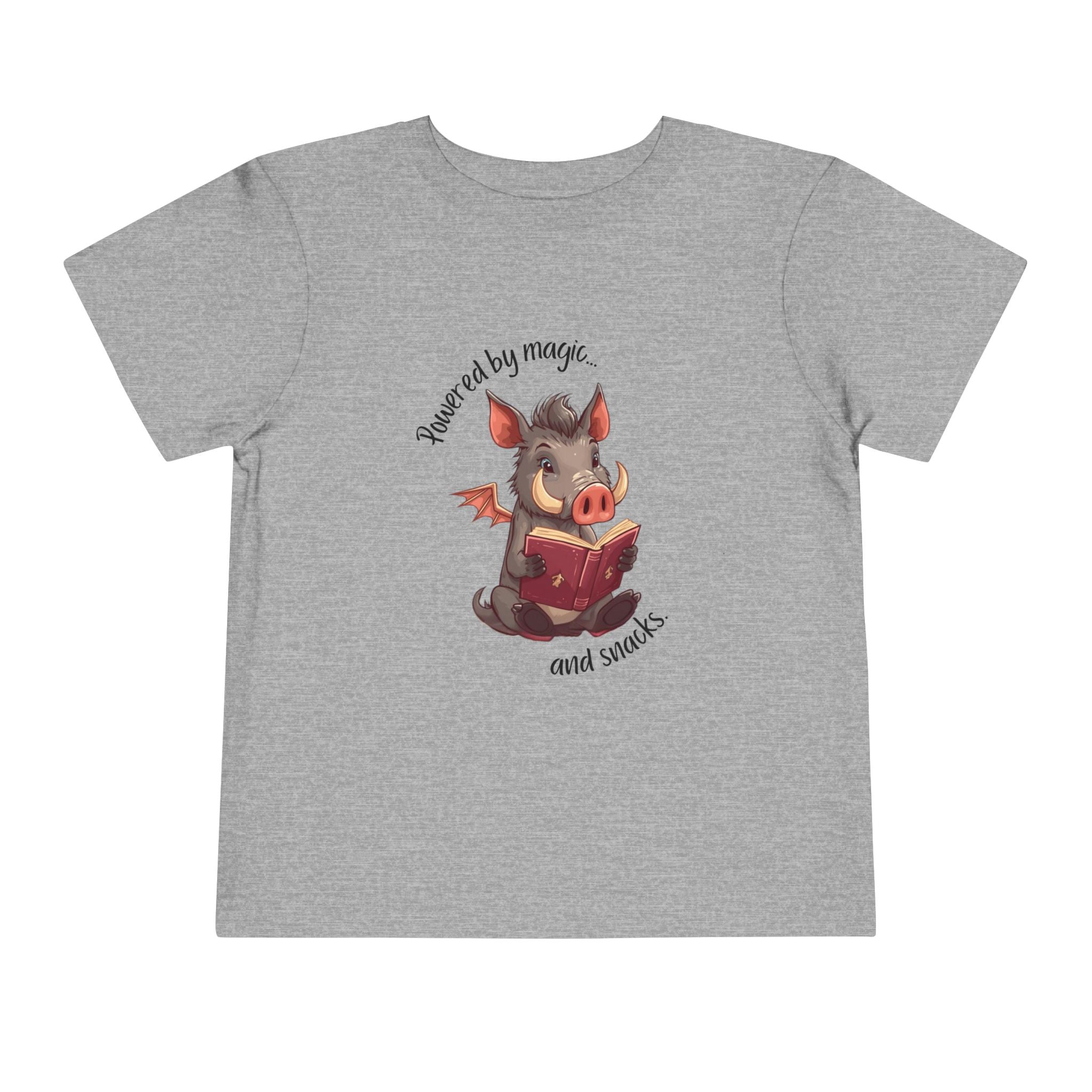 Toddler Tee — "Bragi's Bookshelf" Whimsical Reading Illustration