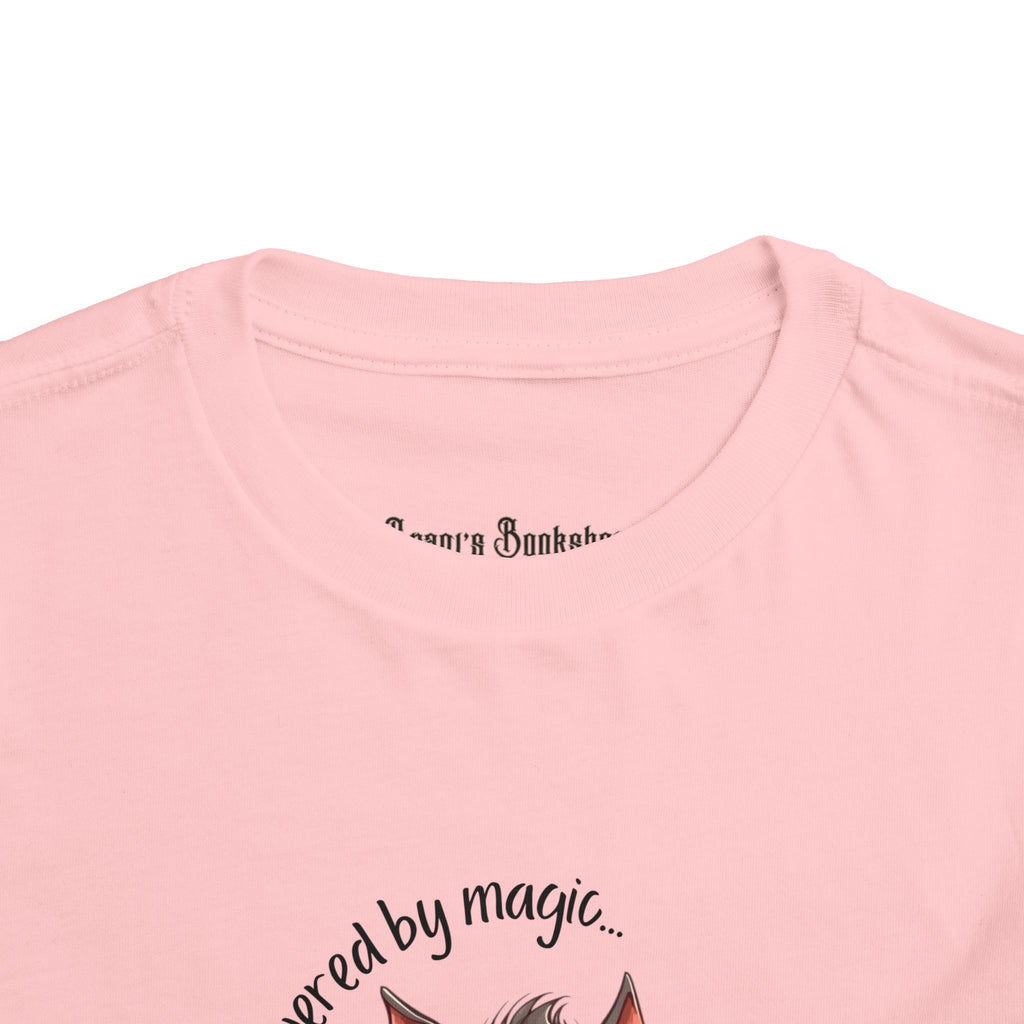 Toddler Tee — "Bragi's Bookshelf" Whimsical Reading Illustration
