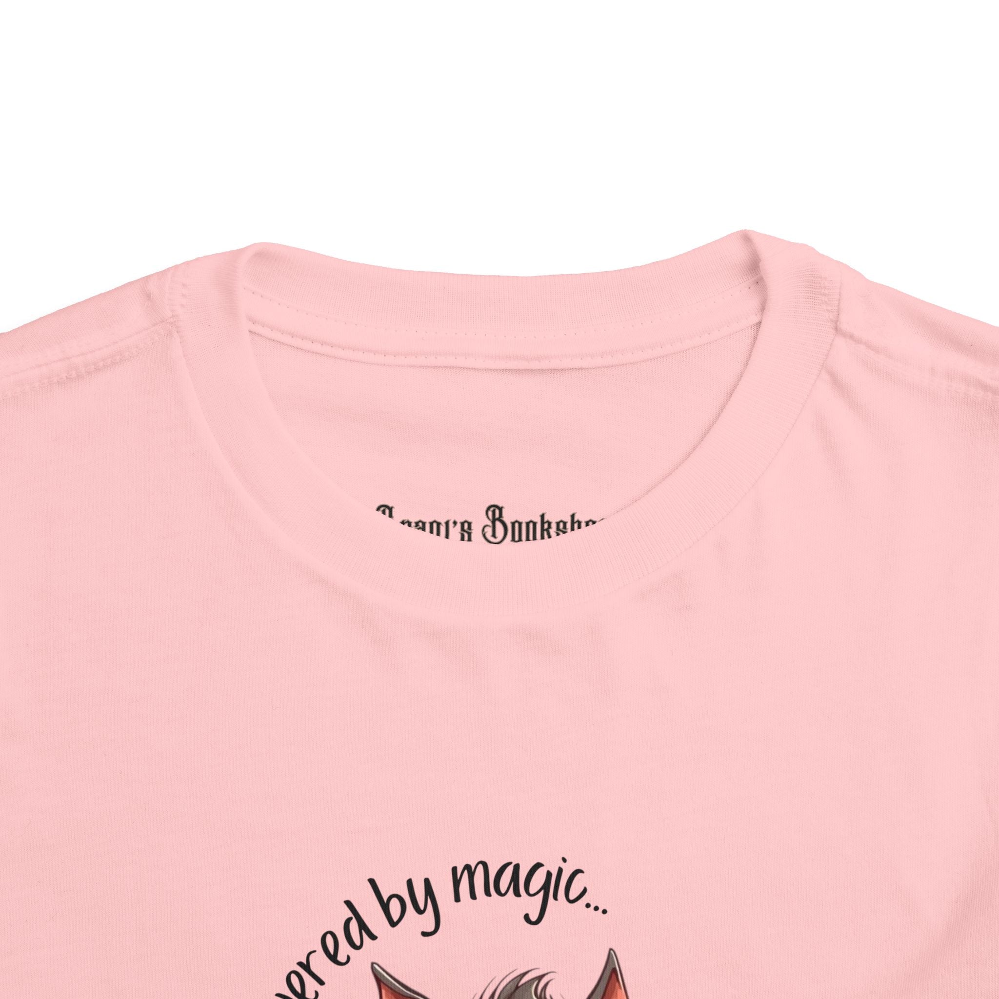 Toddler Tee — "Bragi's Bookshelf" Whimsical Reading Illustration