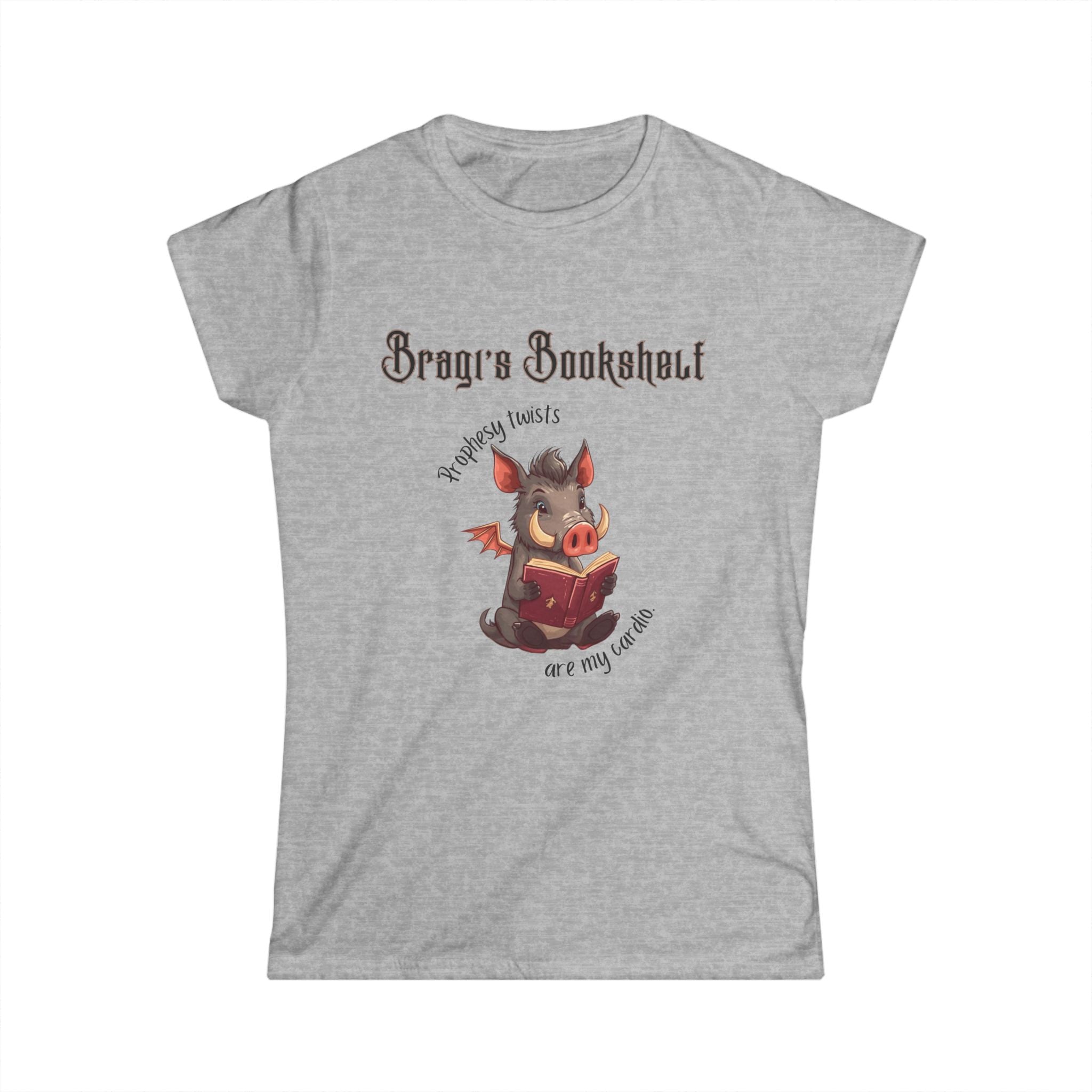 Women's Softstyle Tee — "Prophesy twists are my cardio" cheeky bookstore tee
