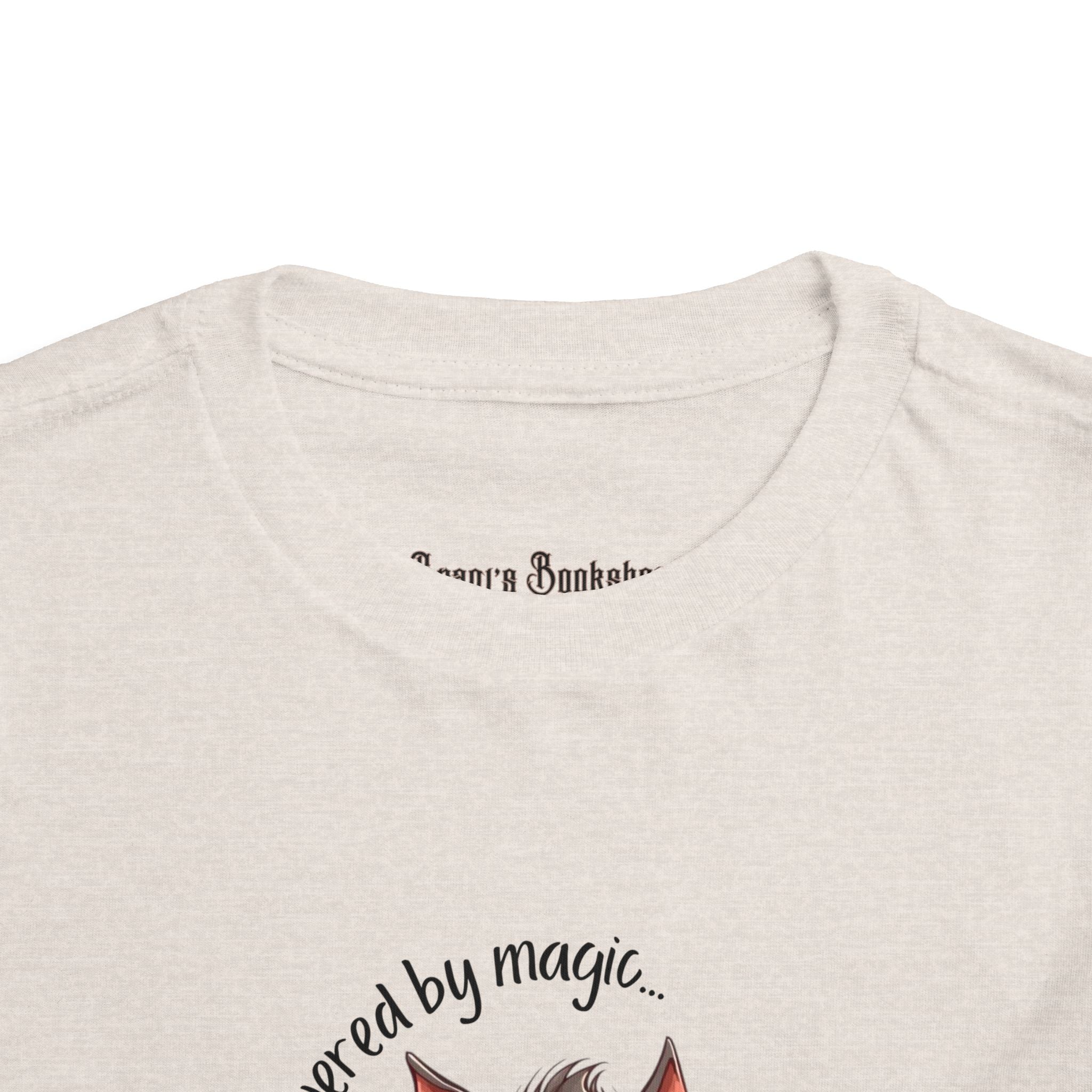 Toddler Tee — "Bragi's Bookshelf" Whimsical Reading Illustration