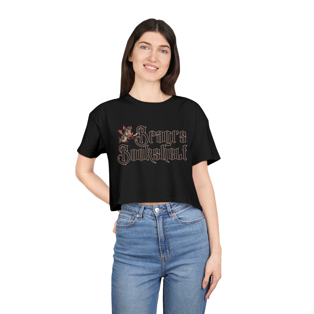 Bragi's Bookshelf Logo Crop Tee — Cute Relaxed Crop Shirt