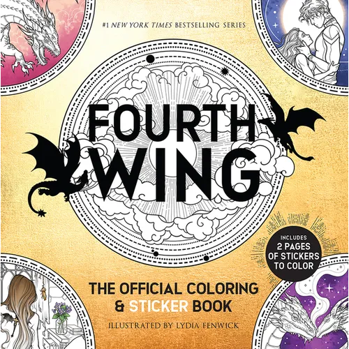 Fourth Wing: The Official Coloring & Sticker Book (Includes 2 Pages of Stickers to Color)
